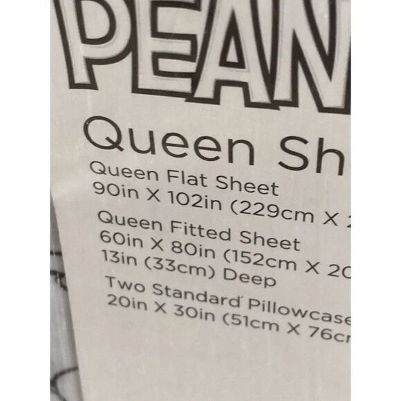 Peanuts Snoopy Holiday Christmas Comic Strip Queen Size Soft Sheet Set NEW - Picture 12 of 16